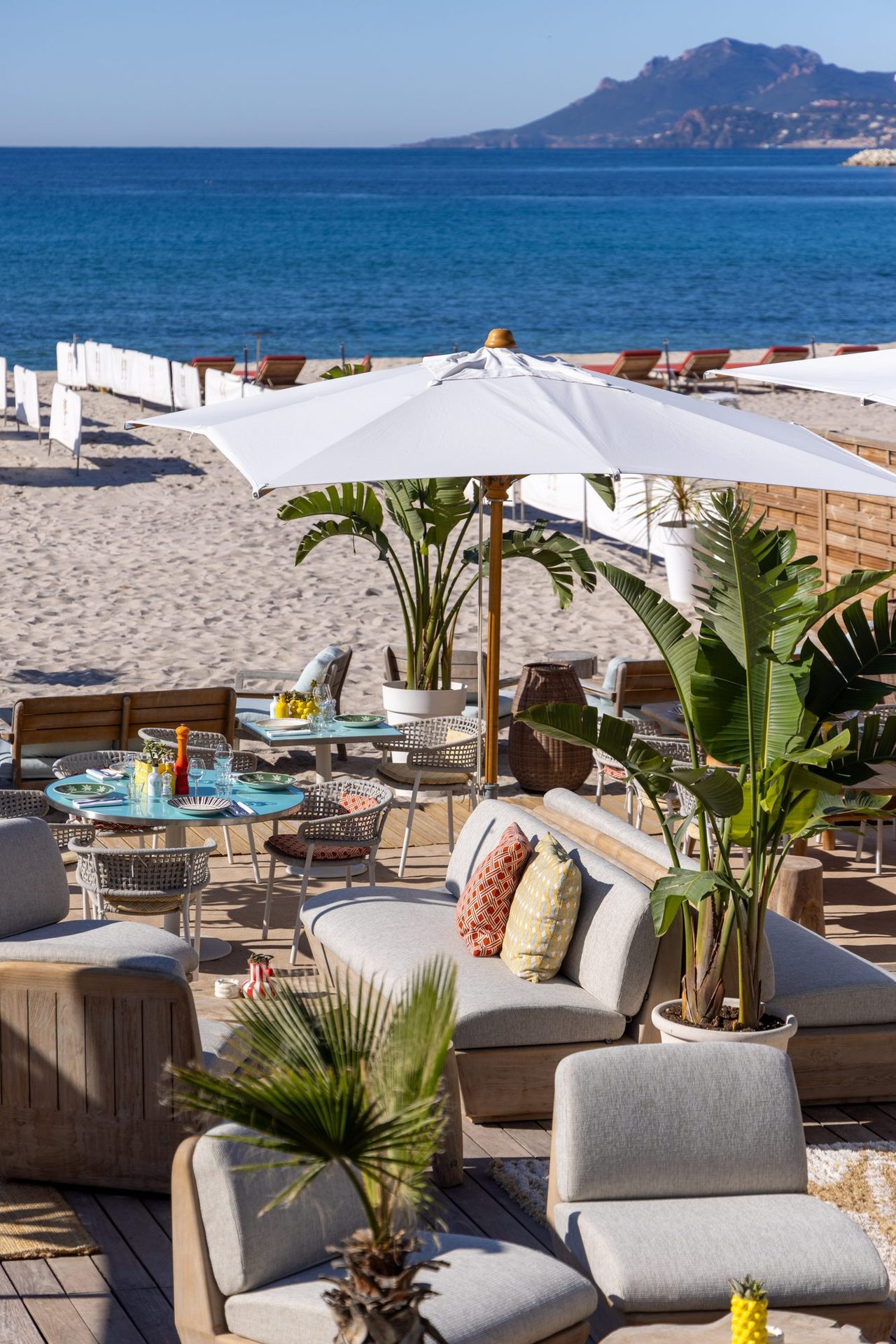 Salon extérieur vue mer